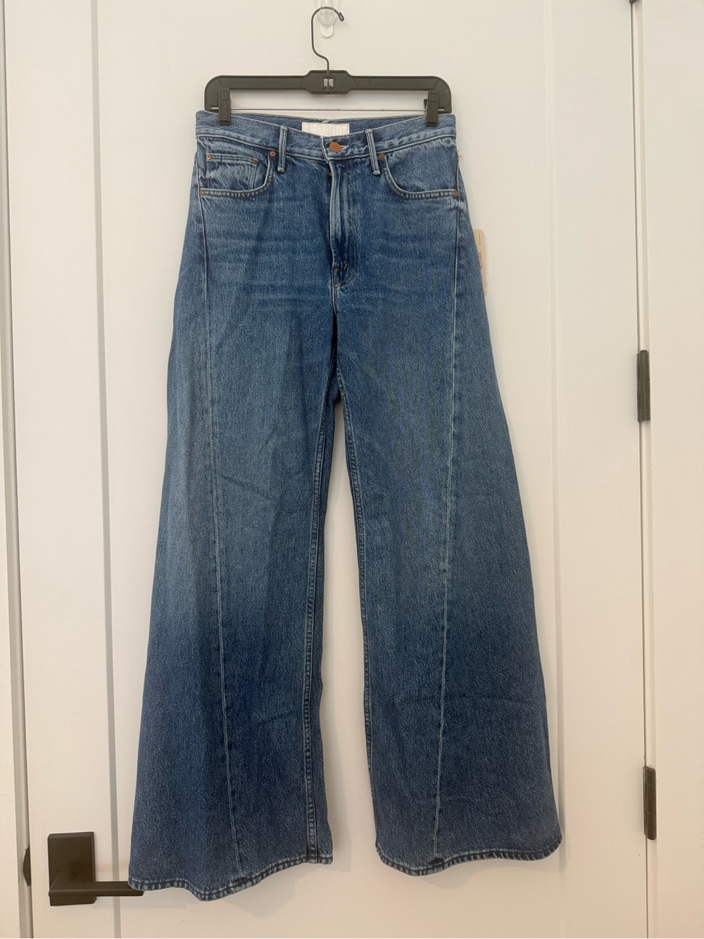 MOTHER Wide-Leg High-Rise Jeans - Blue
